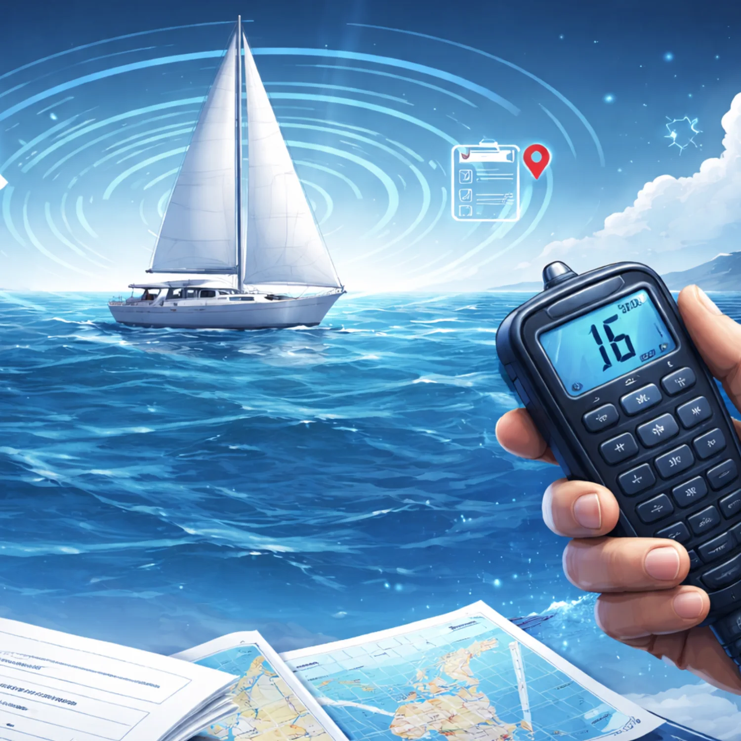 Learning for the UBI VHF Certificate with Flashcards – main view